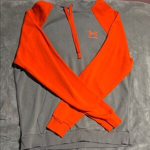 Under Armour men’s hoodie in Gray and Orange - size large